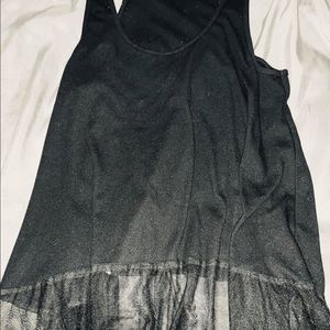 Black umgee tank with lace bottom